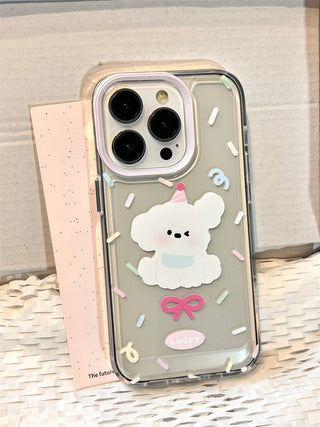 Small Floral MagSafe Puppy iPhone Case