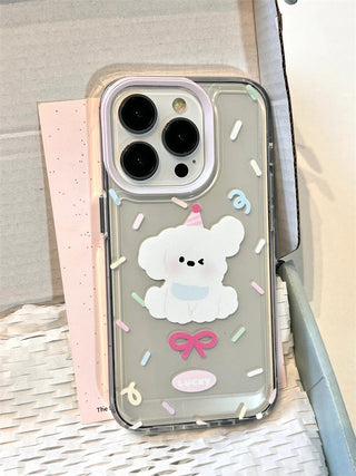 Small Floral MagSafe Puppy iPhone Case