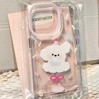 Small Floral MagSafe Puppy iPhone Case