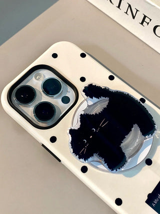 Small Floral MagSafe Puppy iPhone Case