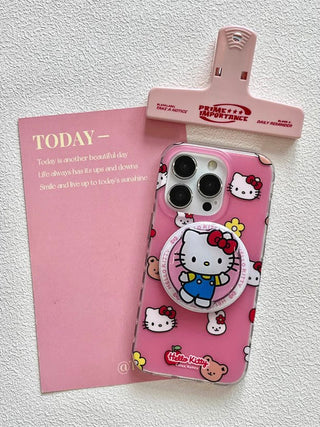 Small Floral MagSafe Puppy iPhone Case