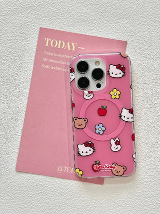 Small Floral MagSafe Puppy iPhone Case