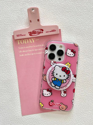 Small Floral MagSafe Puppy iPhone Case