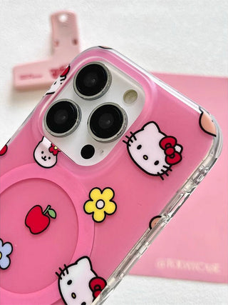 Small Floral MagSafe Puppy iPhone Case