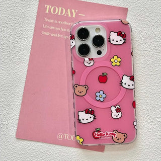 Small Floral MagSafe Puppy iPhone Case