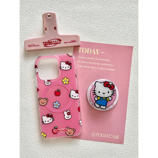 Small Floral MagSafe Puppy iPhone Case