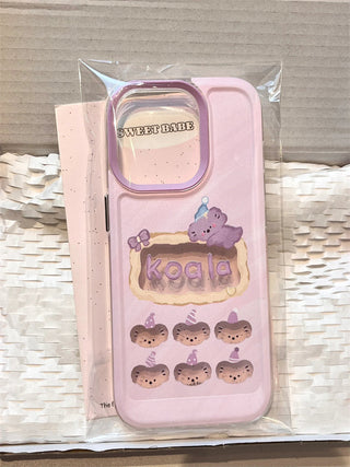 Purple Porous Koala iPhone Case