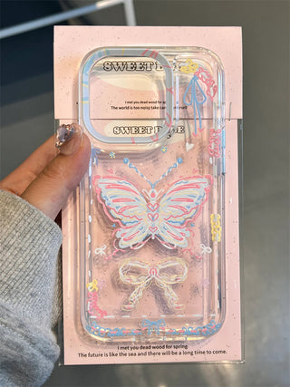 Graffiti Line Butterfly iPhone Case
