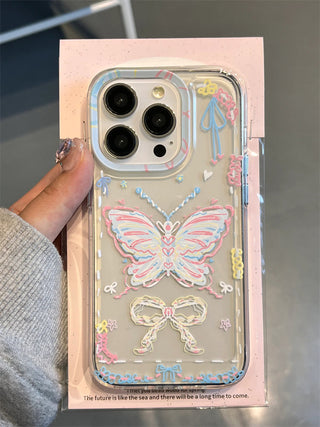 Graffiti Line Butterfly iPhone Case