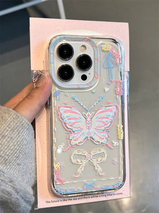 Graffiti Line Butterfly iPhone Case