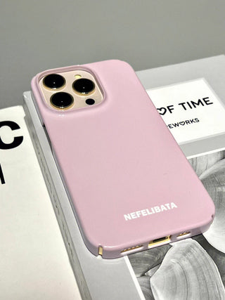 Solid Color English Film Shell iPhone Case