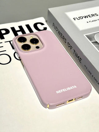 Solid Color English Film Shell iPhone Case