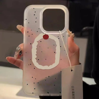 Splash Ink Polka Dot Cherry iPhone Case