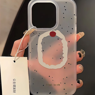 Splash Ink Polka Dot Cherry iPhone Case