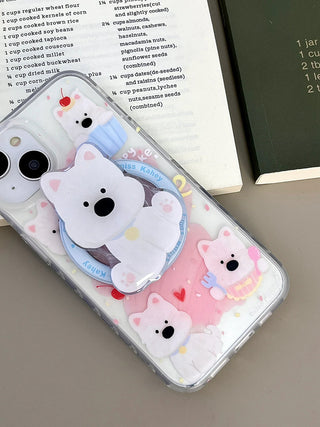 Small Floral MagSafe Puppy iPhone Case