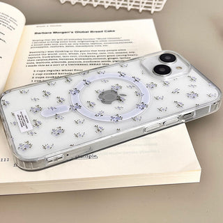 Floral White Bear iPhone Case