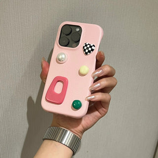 Pink Leather iPhone Case