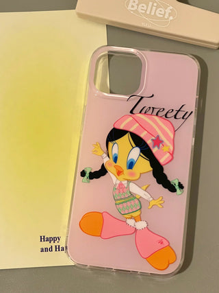 Yellow Polka Dot Duck iPhone Case