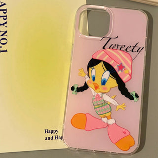 Yellow Polka Dot Duck iPhone Case