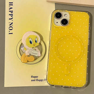 Yellow Polka Dot Duck iPhone Case