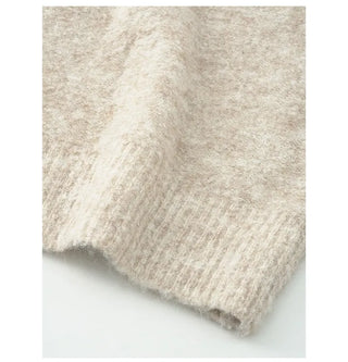 Raglan color-blocked loose-fit knit