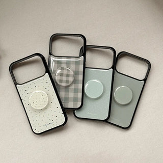 Matcha Mood iPhone 18 Pro Galaxy Epoxy Black Bumper Case