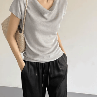 Tears Summer Drape Cap Sleeve Knit