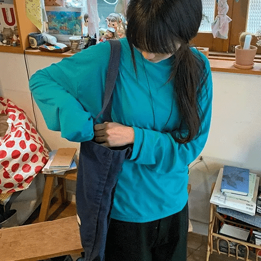 Kayushi Basic Color Layered Long Sleeve Tee