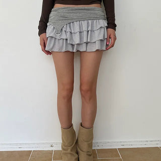 LAYERED WRAP SKIRT PANTS