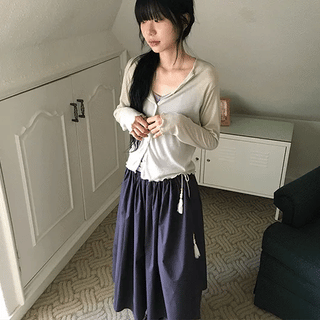 Izumo Diagonal Asymmetrical Summer Cardigan