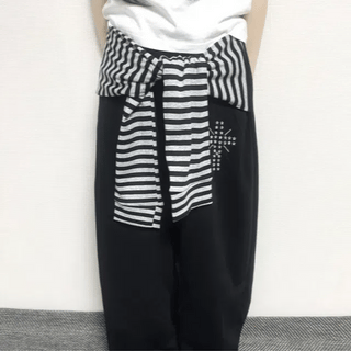 knee ribbon jogger pants