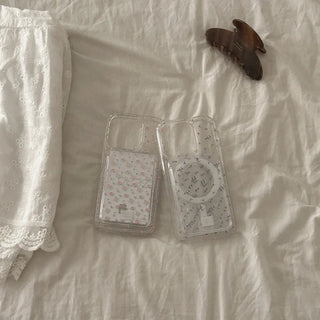 Bella Flore MagSafe Clear Card Wallet Pocket Case