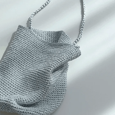 Edence Metal Knit Shoulder Bag