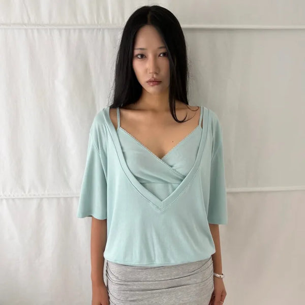 LAYERED SLEEVELESS TOP SET