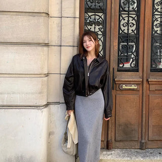 Parisian leather blouson
