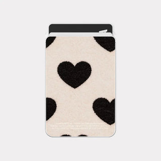 Terry Heart MagSafe Clear Card Wallet Pocket Case