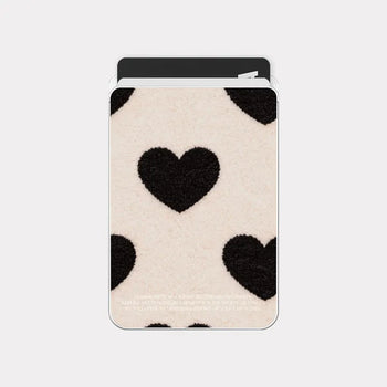 Terry Heart MagSafe Clear Card Wallet Pocket Case