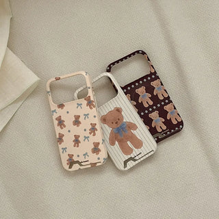 Cocoa Teddy iPhone 17 Pro Card Holder Hard Case