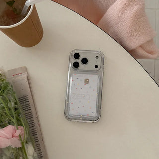 Sparkling Moon MagSafe Clear Card Wallet Pocket Case
