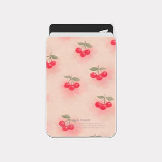 Blur Cherry MagSafe Clear Card Wallet Pocket Case