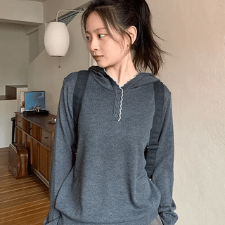 Kidu Color Block Frill Hoodie