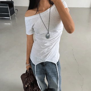 ROSE JACQUARD TOP