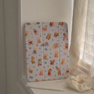 Teddy Story iPad Pro Air 13 11 Clear Detachable Cover Case