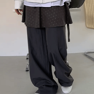 Pissonte Dot Layered Skirt Pants