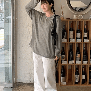 Riuna Summer See-through Round Over Knit