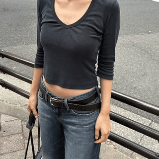 SCOOP SHIRRING WAVE TEE