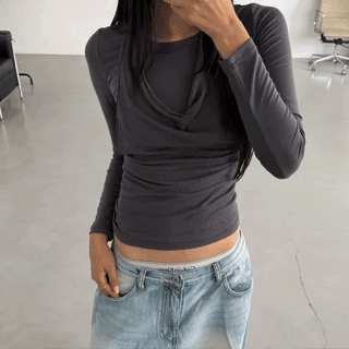LAYERED HALTER LONG TEE