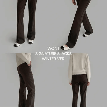 Signature Fleece-Lined Bootcut Slacks