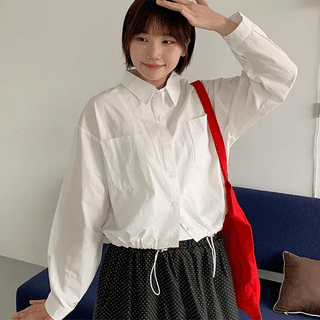 Becky's String Pocket Crop Shirt
