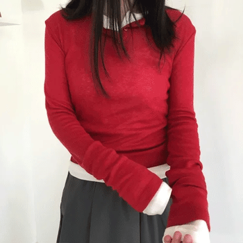 Victor Button Layered Long Sleeve Tee (7 colors)